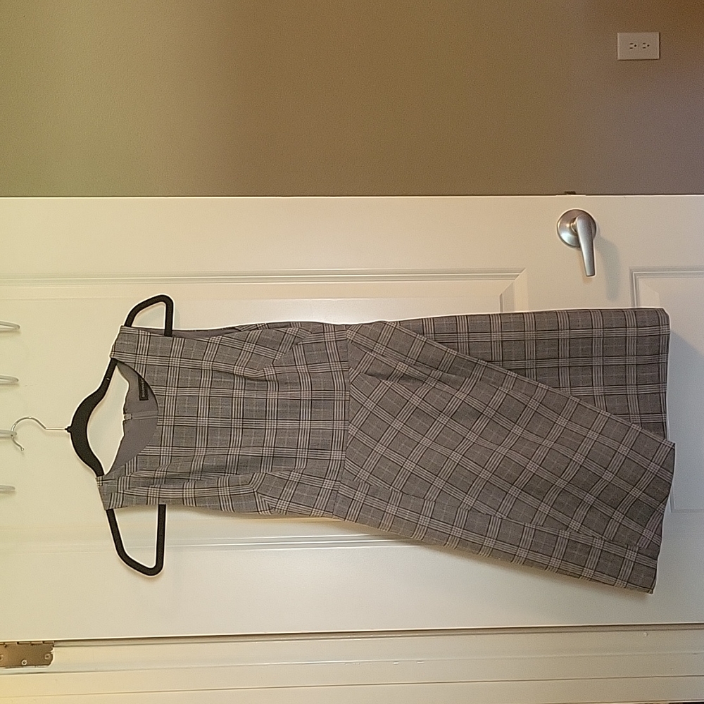 Banana Republic Grey Plaid Dress